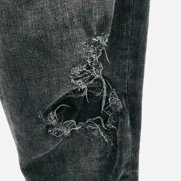 Agolde Nico High Rise Skinny Jeans Distressed Black Size 25 - Picture 11 of 11